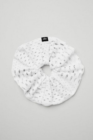 Acessórios De Cabelo Alo Yoga Mesh Haute Summer Scrunchie Accessories Branco | 3927-OWIJL