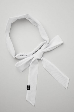 Bandolete Alo Yoga Fresh Mesh Tie Accessories Branco | 0214-QCZAE