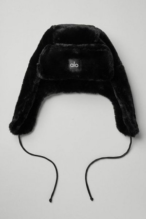 Chapeus Alo Yoga Faux Fur Polar Accessories Pretas | 3149-RJOVN