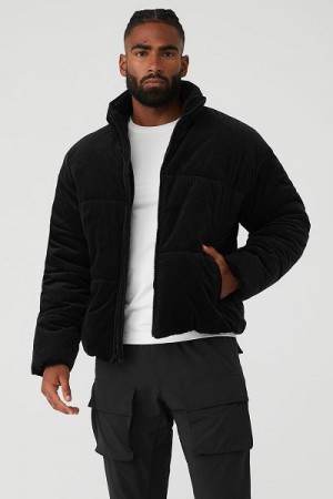 Jaqueta Puffer Alo Yoga Corduroy Stage Masculino Pretas | 4185-QTVIO