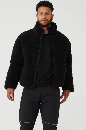 Jaqueta Puffer Alo Yoga Sherpa Stage Masculino Pretas | 0298-CLFBA