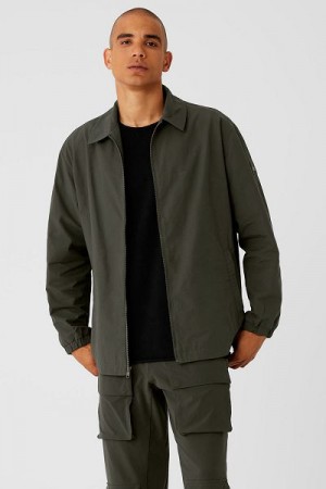 Jaquetas Alo Yoga Torrent Overshirt Masculino Verdes | 5719-OKWTZ