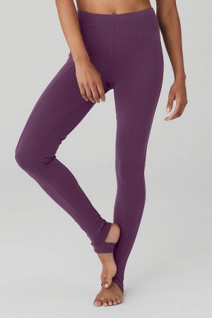 Leggings Alo Yoga Airbrush High-Cintura Enso Feminino Roxo Escuro | 4317-LIEGK