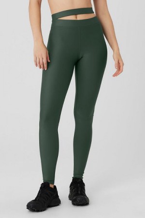 Leggings Alo Yoga Airlift High-Cintura All Access Feminino Verdes Escuro | 9415-AEQBG