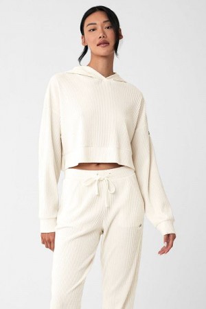 Moletom com Capuz Alo Yoga Muse Feminino Branco | 9086-OIFSV