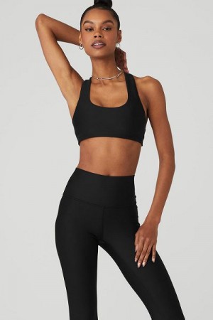 Sutiãs Alo Yoga Airlift Advantage Racerback Feminino Pretas | 0219-EMUTG