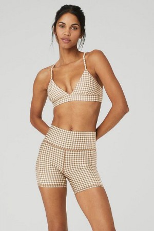 Sutiãs Alo Yoga Airlift Gingham Splendor Feminino Branco | 7043-GSTLP