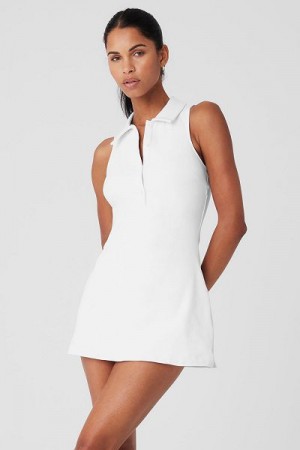 Vestido Alo Yoga Charmed Tenis Feminino Branco | 7318-FDWAN